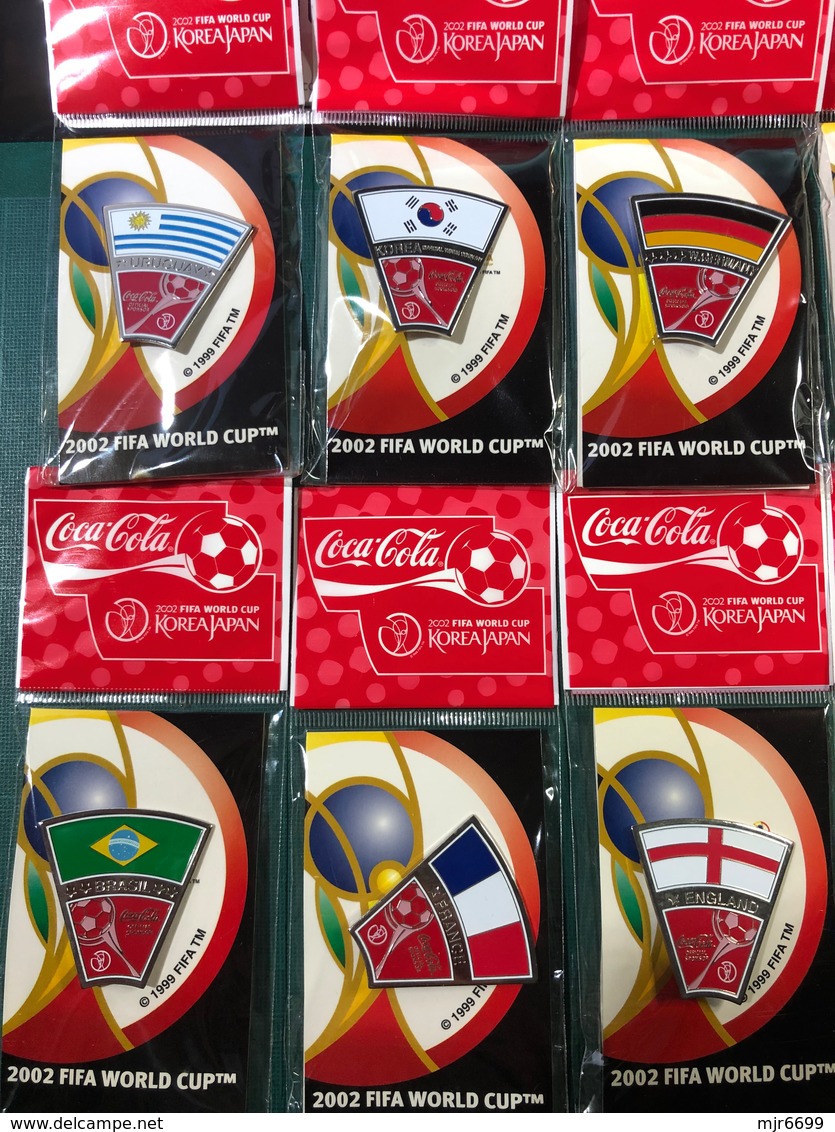 COCACOLA PIN BATCH OF 2002 WOLRD CUP FOOTBALL SET OF 10 PIN ALL NEW IN ORIGINAL PACK - Other & Unclassified