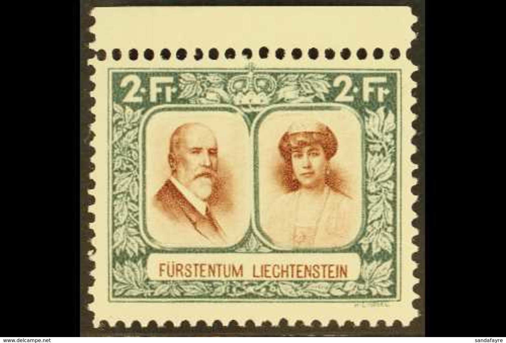 1930 2f Red-brown & Deep Bluish Green Prince And Princess Perf 11½ (Michel 107 B, SG 109B), Superb Never Hinged Mint Upp - Andere & Zonder Classificatie