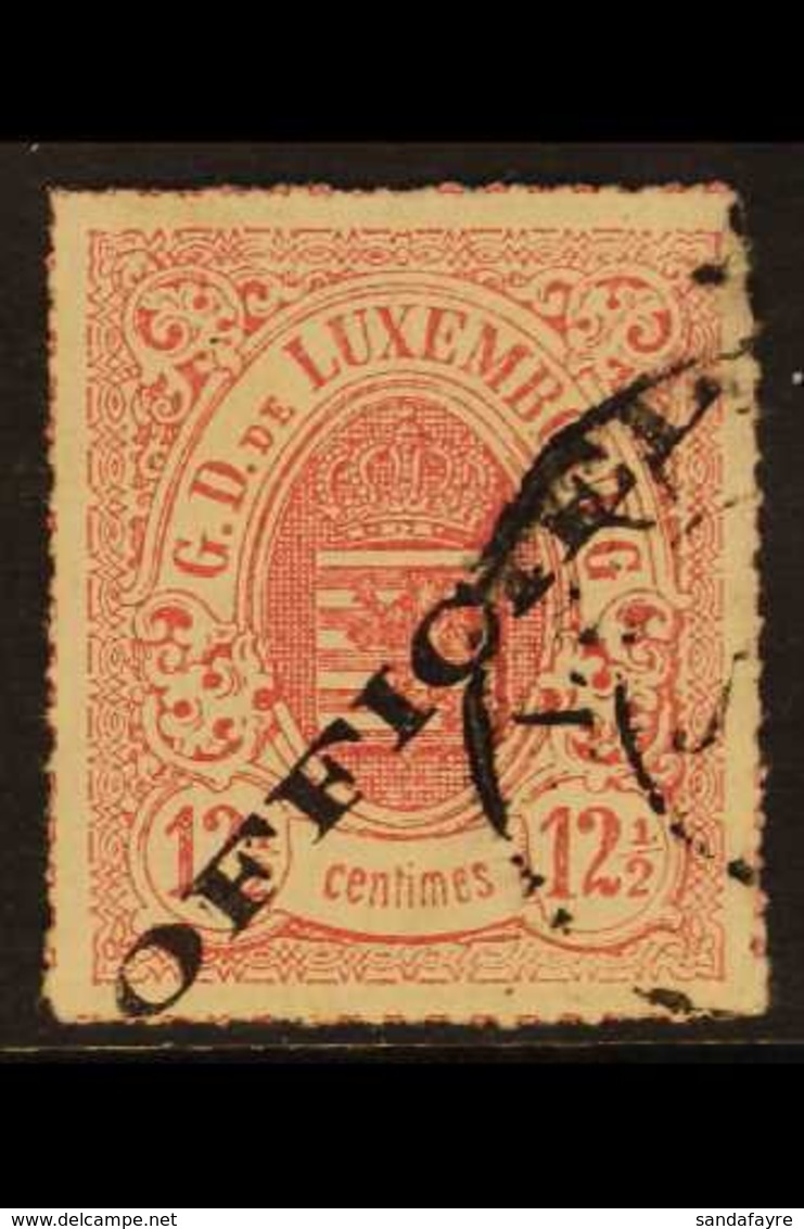 OFFICIAL 1875-80 12½ Rose "OFFICIEL" Wide Overprint Type I (Michel 4 I, SG O82), Good Cds Used, Slightly Rounded Corner  - Andere & Zonder Classificatie