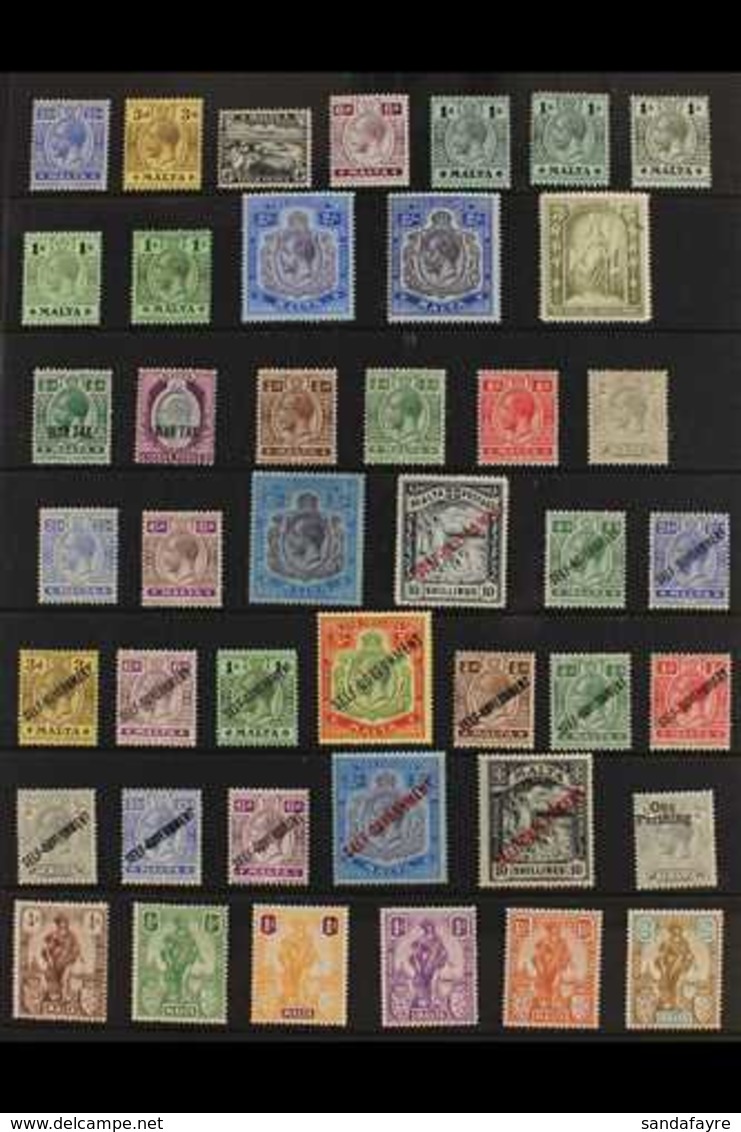 1885-1927 ALL DIFFERENT MINT COLLECTION Fresh And Attractive, With A High Level Of Completion For The Period. Note 1885- - Malte (...-1964)