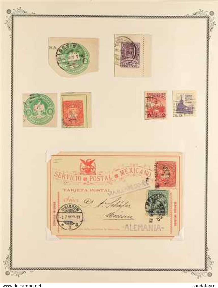 LOCALS, FISCALS AND REVENUES Fine "back Of The Book" Collection With Much Of Interest Including Some Covers And Statione - México