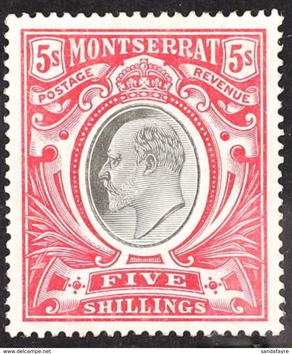 1903 5s Black & Scarlet, SG 23, Very Fine Mint, Fresh. For More Images, Please Visit Http://www.sandafayre.com/itemdetai - Montserrat