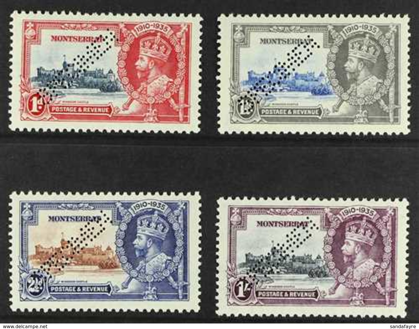 1935 Silver Jubilee Set, Perf. "SPECIMEN", SG 94/97s, Fine Mint. (4 Stamps) For More Images, Please Visit Http://www.san - Montserrat