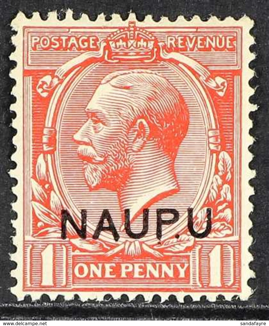 1916 - 23 1d Bright Scarlet, Variety "overprinted NAUP.U", SG 2a, Very Fine Mint. Scarce Stamp. For More Images, Please  - Nauru