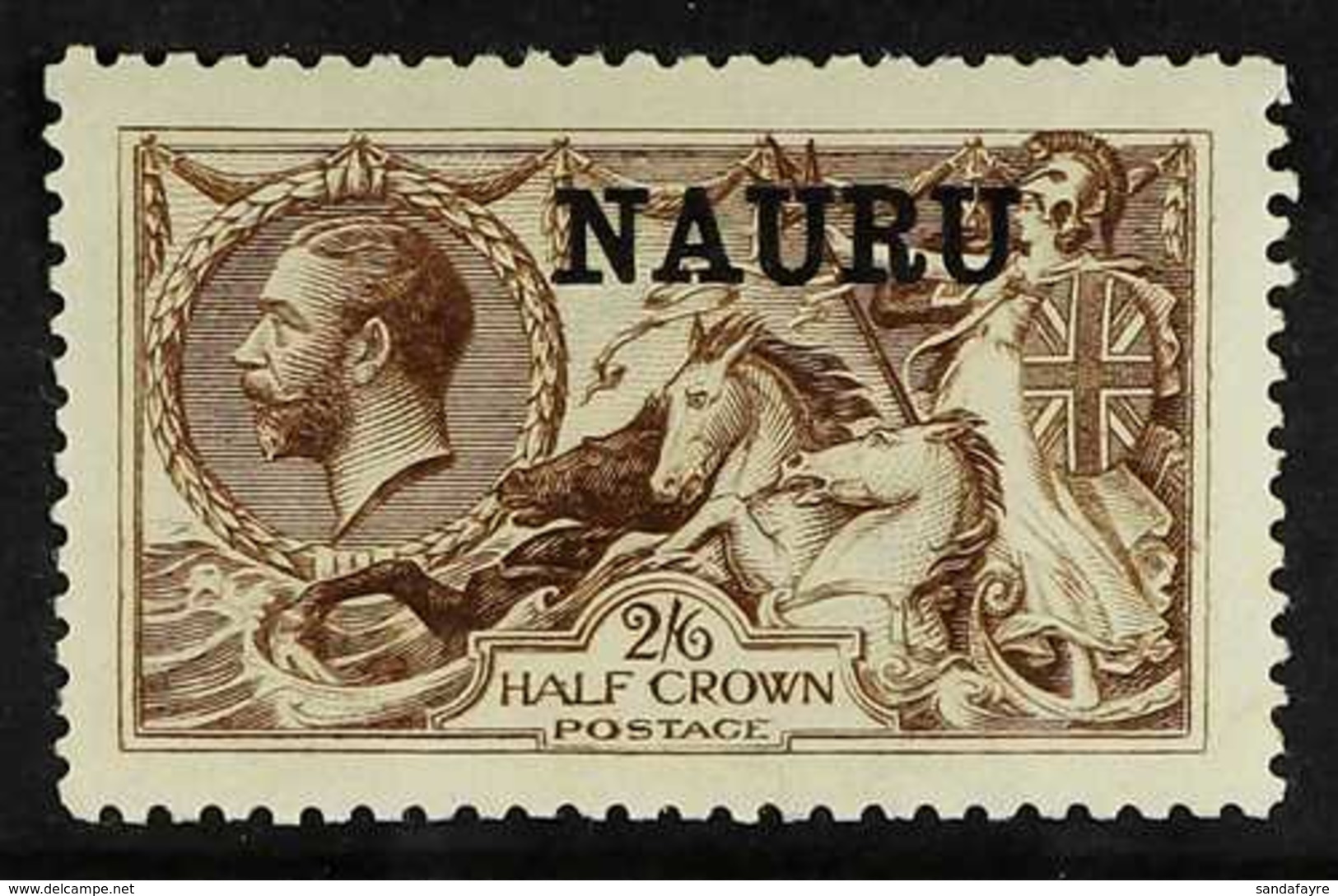 1916 - 23 2s 6d Deep Brown, DLR Seahorse, SG 21, Very Fine Mint. For More Images, Please Visit Http://www.sandafayre.com - Nauru