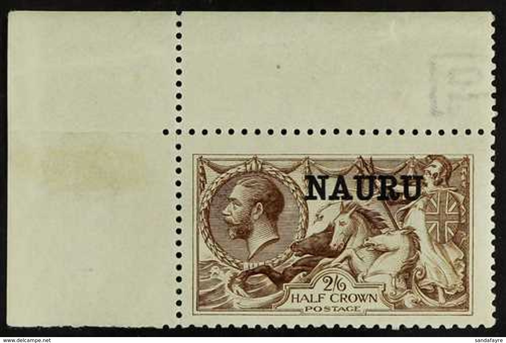 1916 - 23 2s 6d Yellow Brown, DLR Seahorse, SG 20, Superb Never Hinged Mint Corner Copy. For More Images, Please Visit H - Nauru