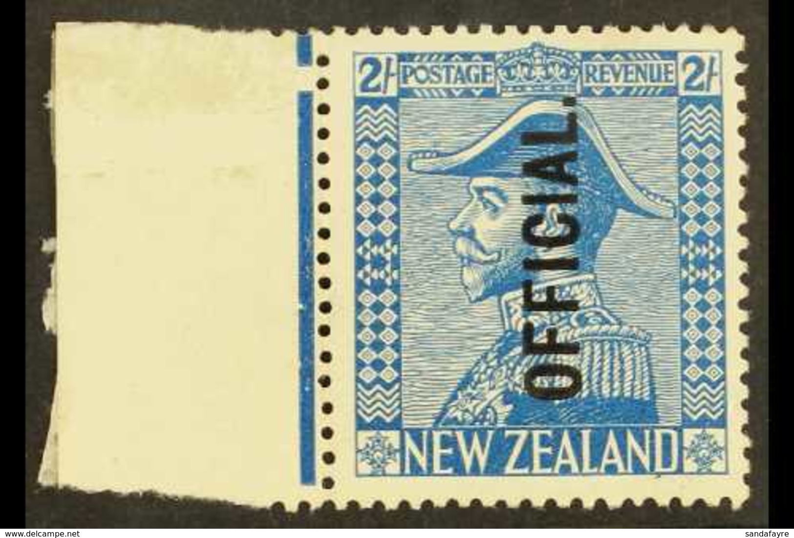 1928 OFFICIAL 2s Light Blue Field Marshall, SG O112, Very Fine Mint With Margin At Left. For More Images, Please Visit H - Andere & Zonder Classificatie