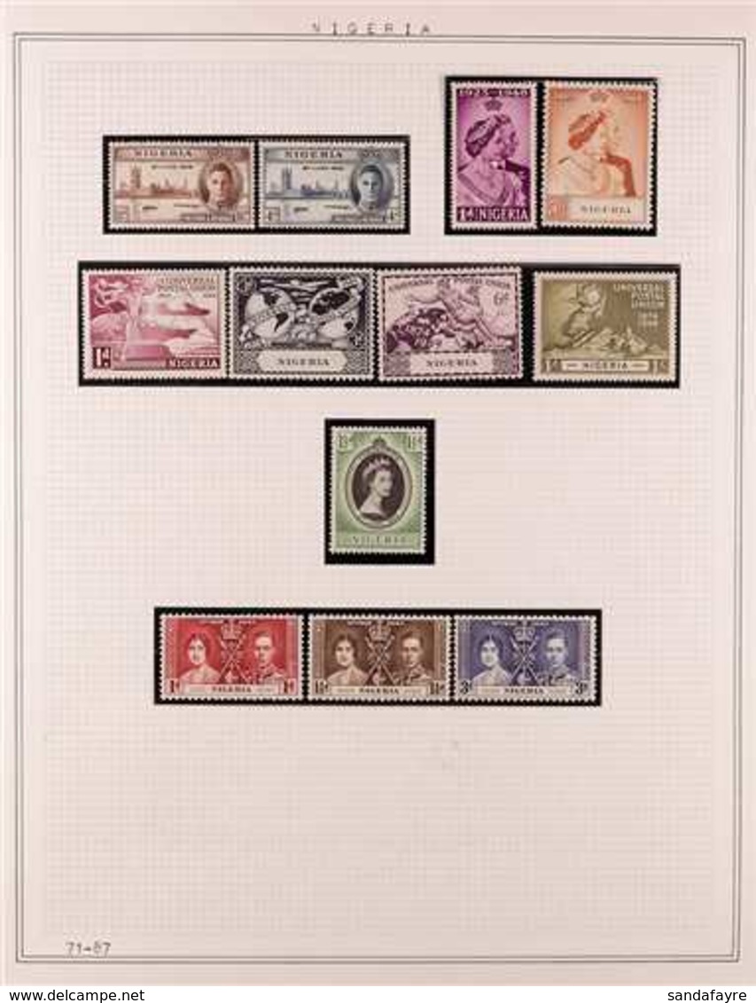 1937-1967 NEVER HINGED MINT COLLECTION In Hingeless Mounts On Leaves, All Different, Includes 1948 Wedding Set, 1961 Def - Nigeria (...-1960)
