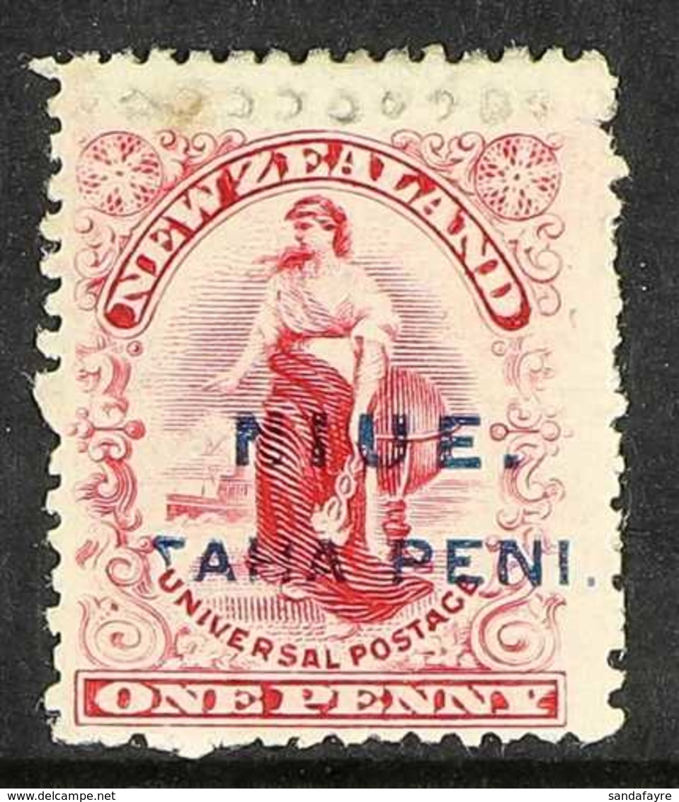 1902 1d Carmine Universal, Mixed Perfs, SG 12, Fine Mint. For More Images, Please Visit Http://www.sandafayre.com/itemde - Niue