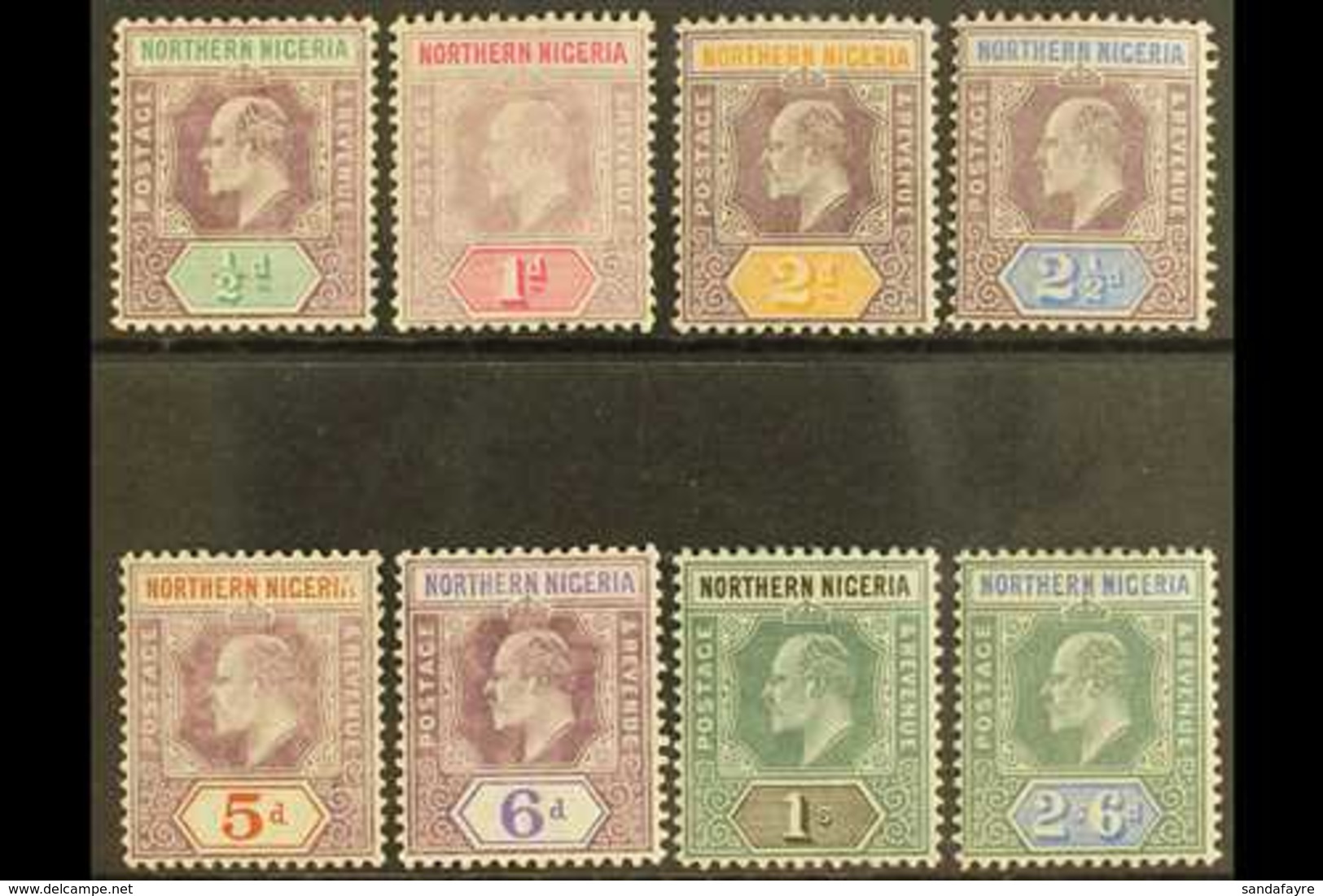 1905-07 Complete Definitive Set, SG 20a/27a, Fine Mint. (8 Stamps) For More Images, Please Visit Http://www.sandafayre.c - Nigeria (...-1960)