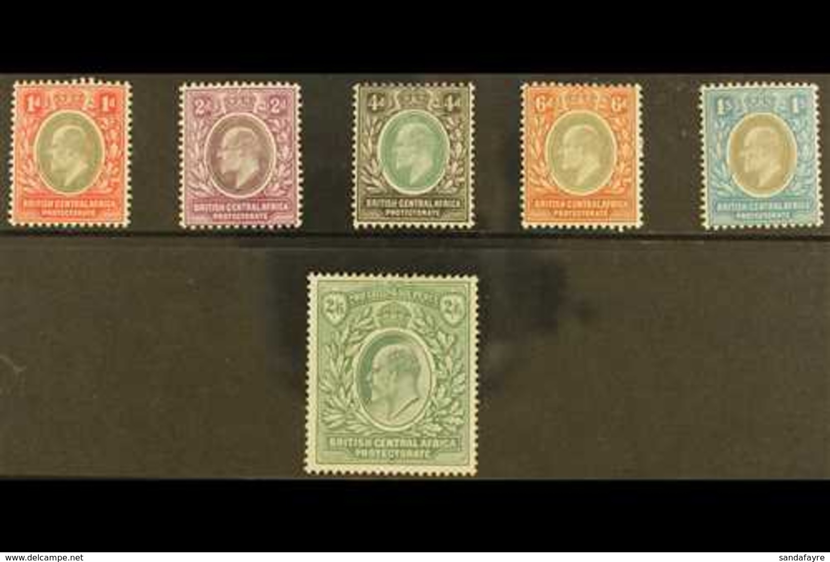 1903-04 KEVII Set To 2s6d, SG 59/63, Fine Mint. Fresh And Attractive. (6 Stamps) For More Images, Please Visit Http://ww - Nyassaland (1907-1953)