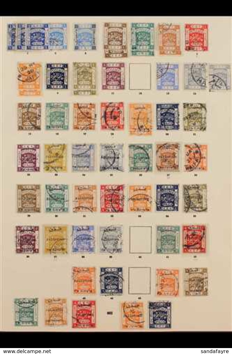 1918-1944 FINE USED COLLECTION An Attractive ALL DIFFERENT Collection Presented On Printed "Imperial" Album Pages Cut Fr - Palestina