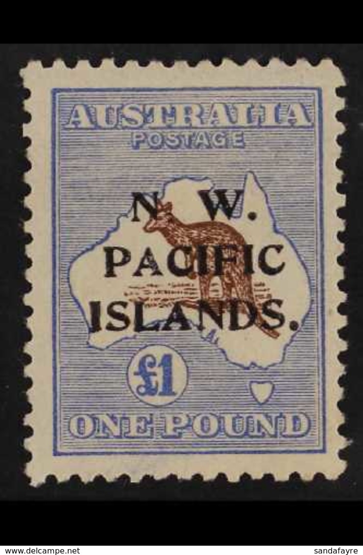 1915-16 £1 Chocolate And Dull Blue 'Roo, SG 99, Fine Fresh Mint. For More Images, Please Visit Http://www.sandafayre.com - Papoea-Nieuw-Guinea