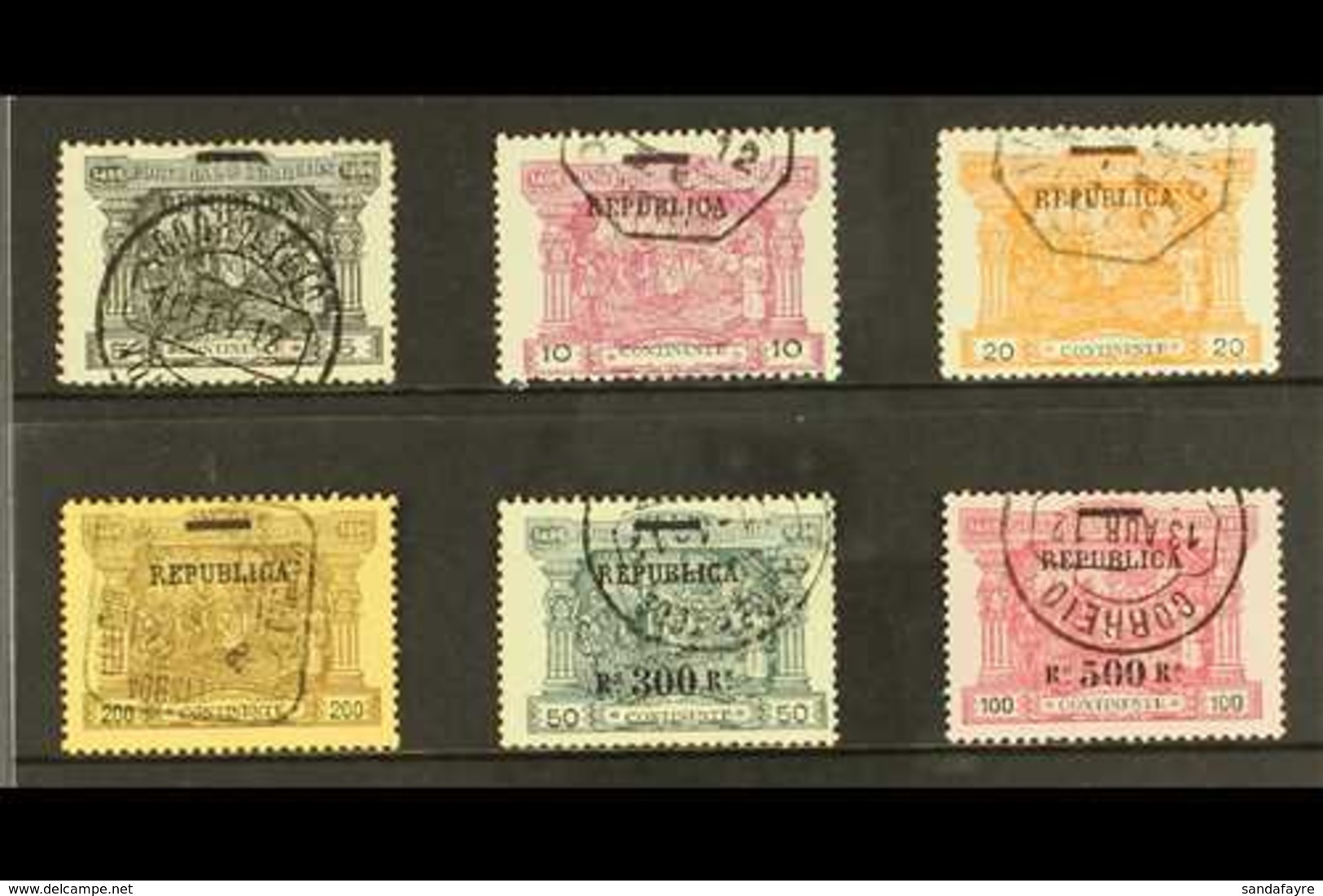 1911 "REPUBLICA" Overprints On Postage Dues All Different Very Fine Used Range Which Includes 200r Brown On Buff (SG 451 - Otros & Sin Clasificación