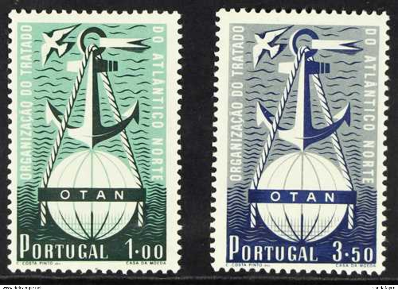 1952 NATO 3rd Anniversary Of The North Atlantic Treaty Organisation Set, Mi 778/79, SG 1065/66, Afinsa 749/50, Never Hin - Autres & Non Classés