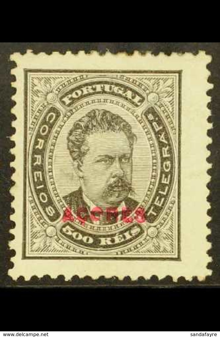 AZORES 1882-87 500r Black Perf 12½, SG 128, Afinsa 56, Fine Mint For More Images, Please Visit Http://www.sandafayre.com - Andere & Zonder Classificatie