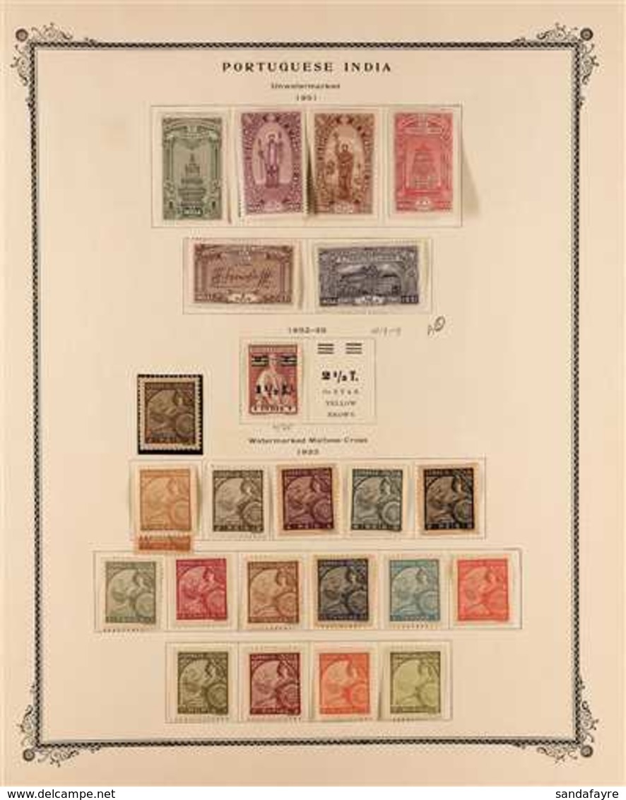 PORTUGUESE INDIA 1881-1959 MINT ONLY COLLECTION Presented On "Scott" Printed Album Pages That Includes "Crown" Ranges To - Andere & Zonder Classificatie