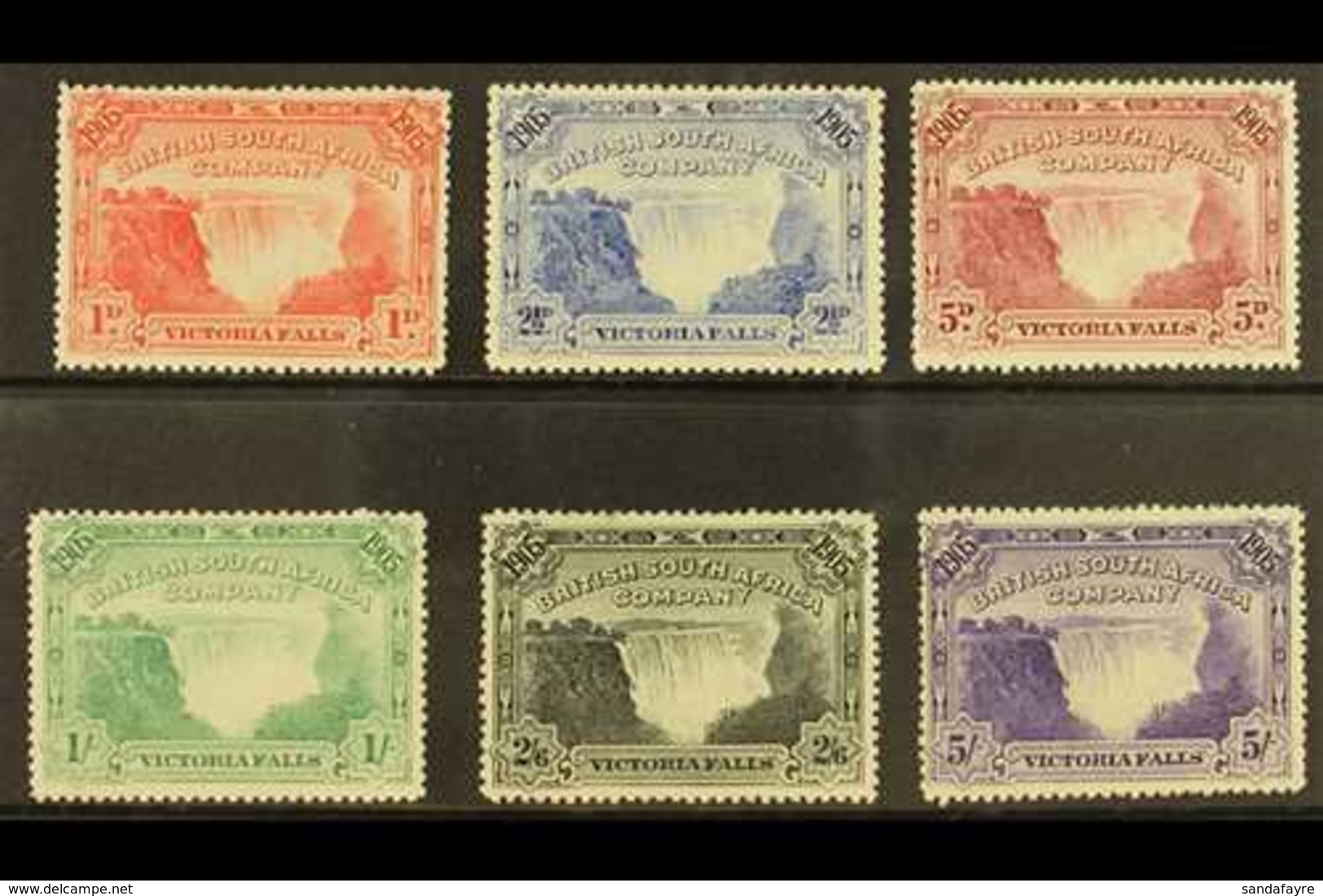 1905 VICTORIA FALLS Set, SG 94/99, Fresh Mint, 1s With A Hinge Thin. (6) For More Images, Please Visit Http://www.sandaf - Andere & Zonder Classificatie