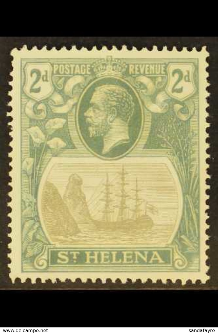 1922-37 2d Grey And Slate With BROKEN MAINMAST, SG 100a, Very Fine Mint. For More Images, Please Visit Http://www.sandaf - Sint-Helena