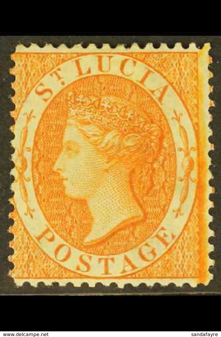 1864 (1s) Orange Perf 14, CC WMK, SG 18, Fine Mint With Large Part OG For More Images, Please Visit Http://www.sandafayr - Ste Lucie (...-1978)