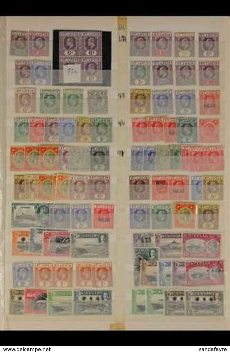 1903-1936 UNCHECKED EX DEALERS STOCK. An Unchecked, Mostly Mint & Used Haphazardly Presented Ranges On A Stock Page Cut  - St.Lucia (...-1978)
