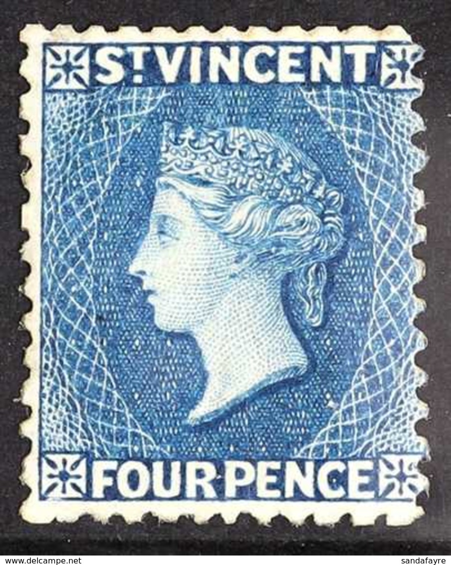 1862-8 4d Deep Blue, No Wmk, Perf 11 To 12½, SG 6, Fine Mint. For More Images, Please Visit Http://www.sandafayre.com/it - St.Vincent (...-1979)