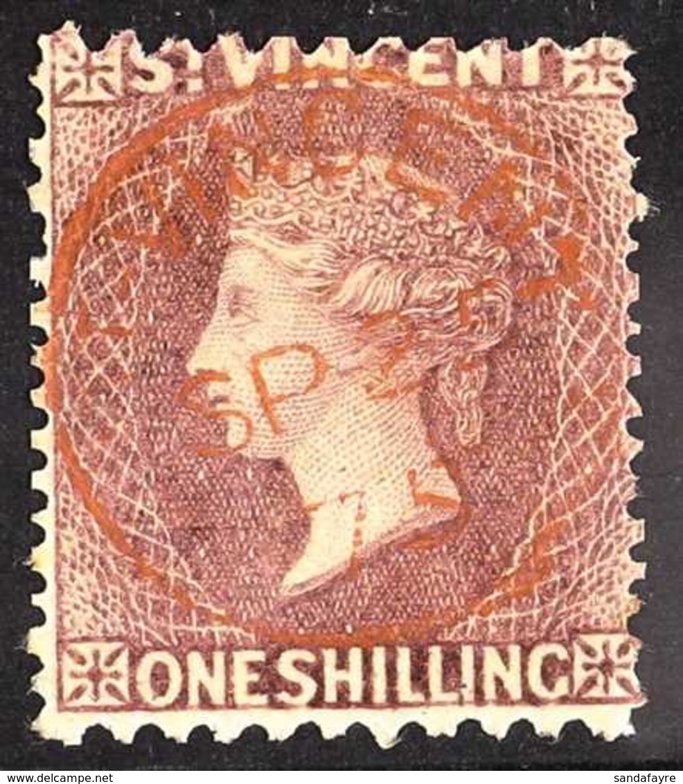 1872-5 1s Lilac-rose, Wmk Star (sideways), P11 To 12½ X 15, SG 20, Very Fine Used, Red C.d.s. Postmark. For More Images, - St.Vincent (...-1979)