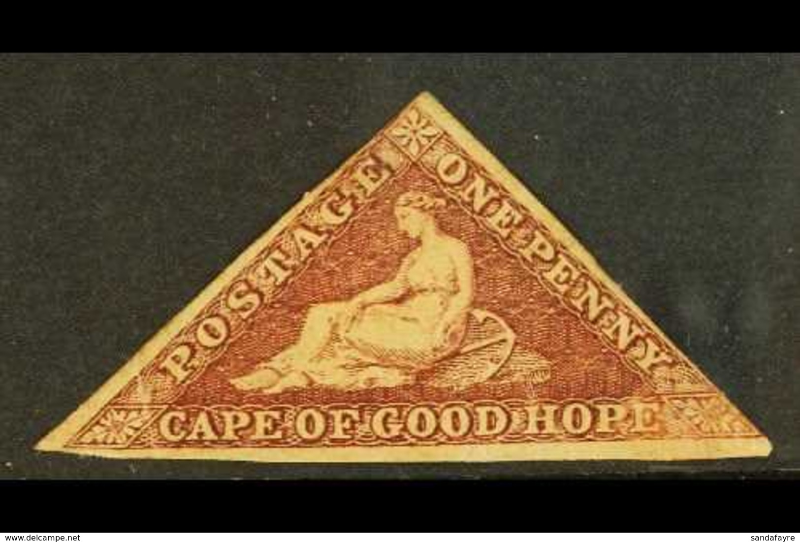 CAPE OF GOOD HOPE 1855-63 1d Brick Red/cream Toned Paper, SG 5, Unused, Margins Touching At 2 Places, Couple Of Light Co - Non Classés