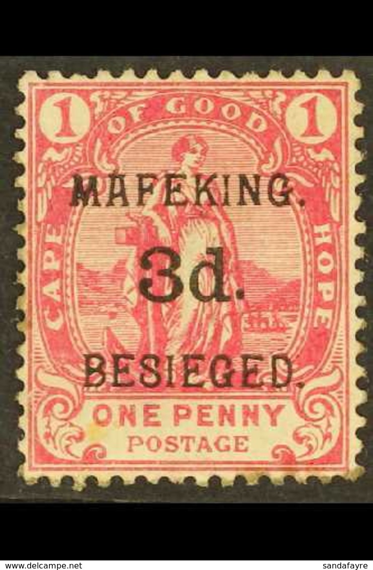 MAFEKING 1900 3d On 1d Carmine, SG 3, Mint, Couple Stained Perfs At Foot. Cat £325 For More Images, Please Visit Http:// - Zonder Classificatie