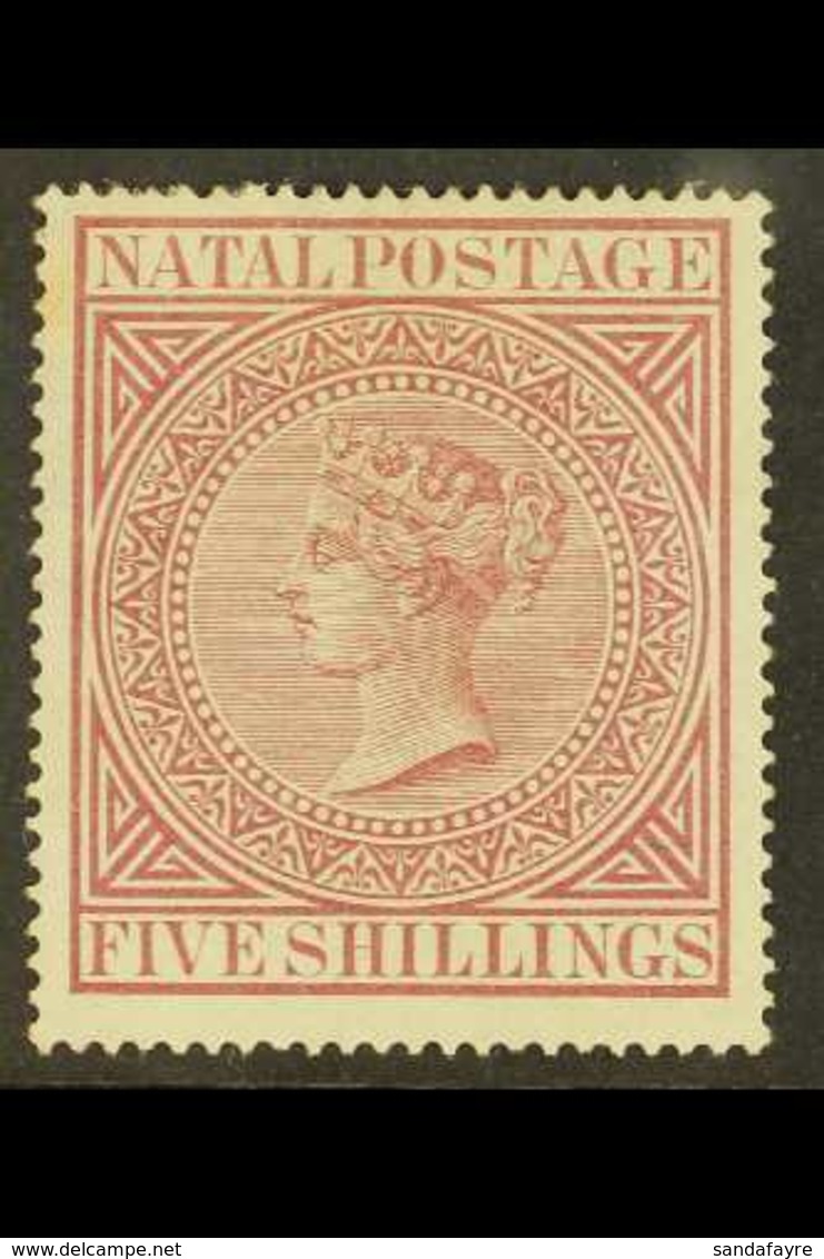 NATAL 1874-99 5s Maroon, Perf 15 X 15½, SG 71a, Mint, Light Toning In Margin At Top Left. For More Images, Please Visit  - Zonder Classificatie