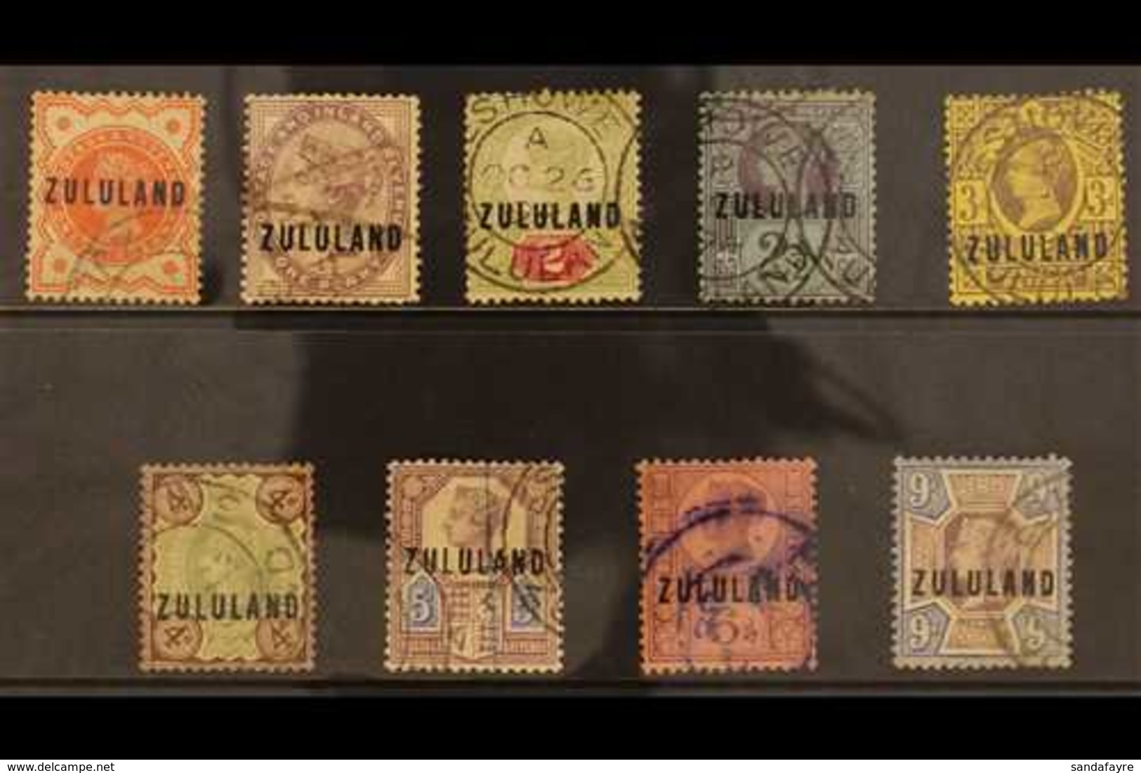 ZULULAND 1888 Set Complete To 9d, SG 1/9, Good To Fine Used. (9 Stamps) For More Images, Please Visit Http://www.sandafa - Sin Clasificación