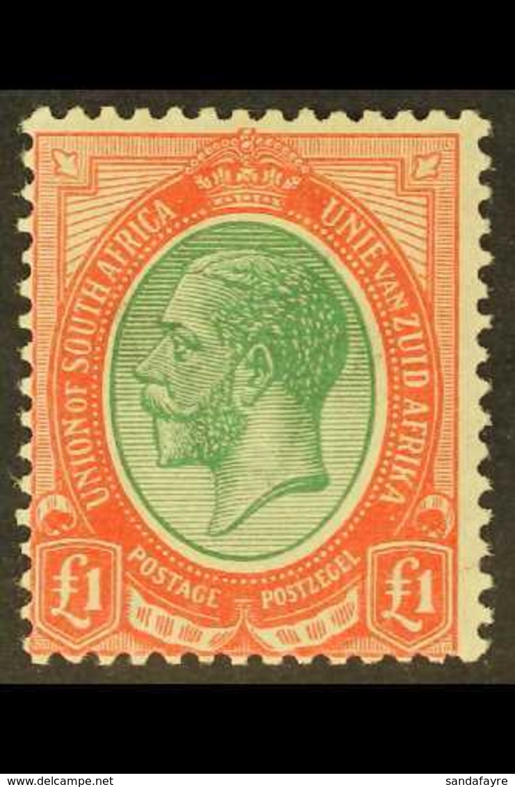 1913 £1 Green And Red, Geo V Head, SG 17, Fine Mint, Centered Low. For More Images, Please Visit Http://www.sandafayre.c - Sin Clasificación