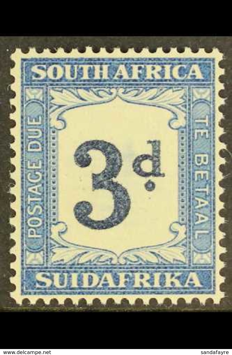 POSTAGE DUE 1932-42 3d Indigo And Milky Blue, Wmk Inverted, SG D28a, Very Fine Never Hinged Mint. For More Images, Pleas - Non Classés