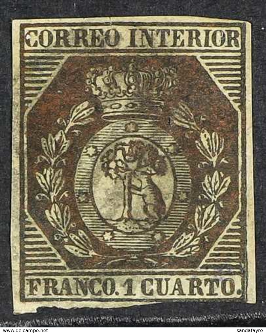 1853 1c Bronze Madrid Local Issue, SG 30 (Edifil 22), Used With A Couple Of Minor Faults. Genuine. For More Images, Plea - Autres & Non Classés