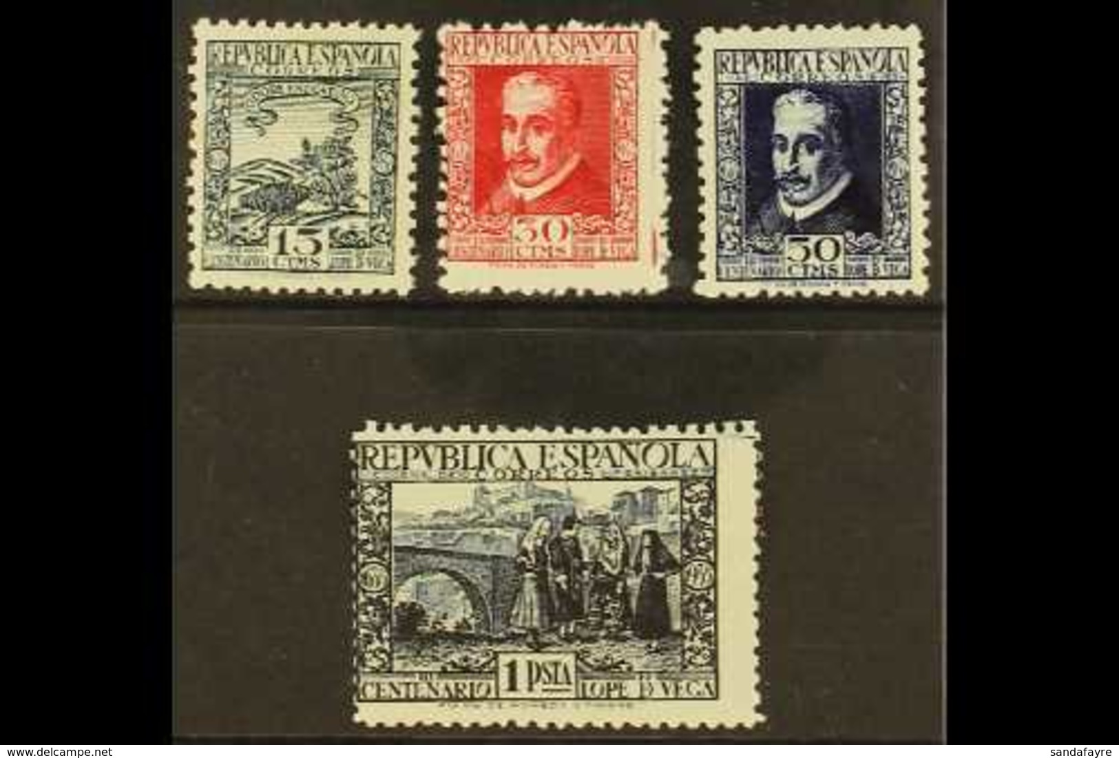 1935 Tercentenary "Lope De Vega" P11½ Set, SG 781/4, Mi 642A/45A, Never Hinged Mint (4 Stamps) For More Images, Please V - Autres & Non Classés