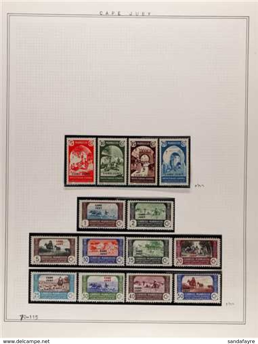 CAPE JUBY 1938-1948 FINE MINT MOSTLY NEVER HINGED COLLECTION In Hingeless Mounts On Leaves, Includes 1938 Air Set NHM, 1 - Autres & Non Classés