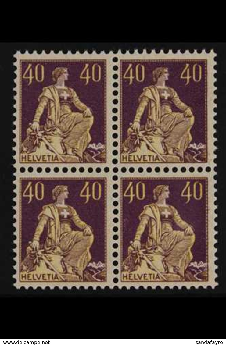 1924-33 40c Yellow Green & Deep Magenta, Mi 208x, SG 239, BLOCK OF 4, Never Hinged Mint (4 Stamps) For More Images, Plea - Andere & Zonder Classificatie