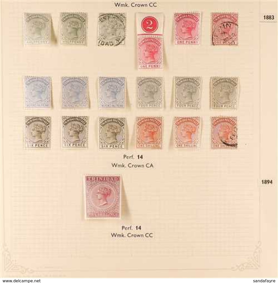 1851-1909 MINT & USED COLLECTION WITH MUCH TO RECOMMEND IT, Neatly Arranged On Album Pages, Includes 1883-94 Mint Set Wi - Trinité & Tobago (...-1961)