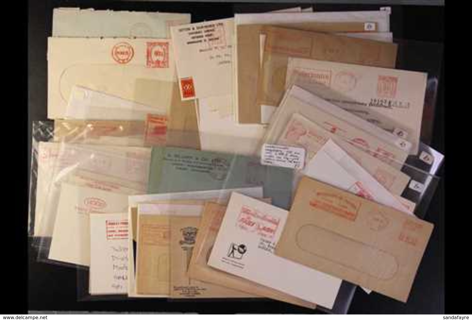 1928-1985. METER MAIL COVERS An Interesting Collection Of Envelopes With Meter Mail Frankings With Adverts, We Note 1938 - Andere & Zonder Classificatie