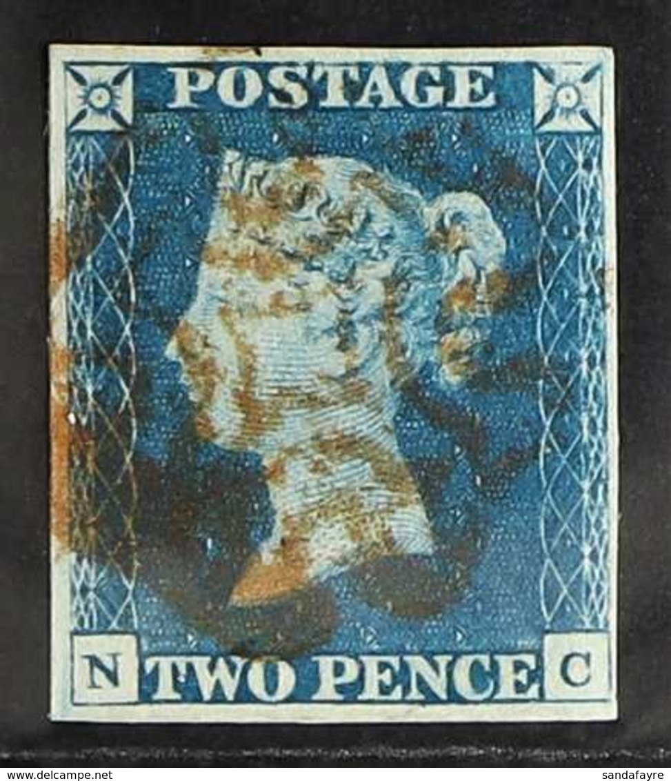 1840 2d Pale Blue, N - C, Plate 1, SG 6, Very Fine Used With Clear Margins All Round, Full Even Colour And Light Central - Andere & Zonder Classificatie