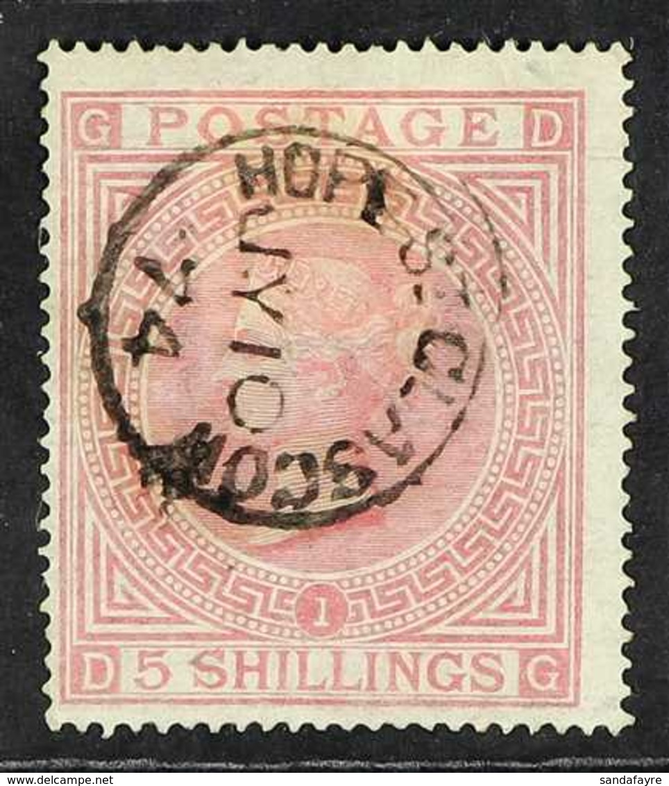 1867 5s Rose, Pl 1 , Wmk Maltese Cross , On White Paper, SG 127, Fine Used With Neat Hope St Glasgow Cancel. For More Im - Otros & Sin Clasificación