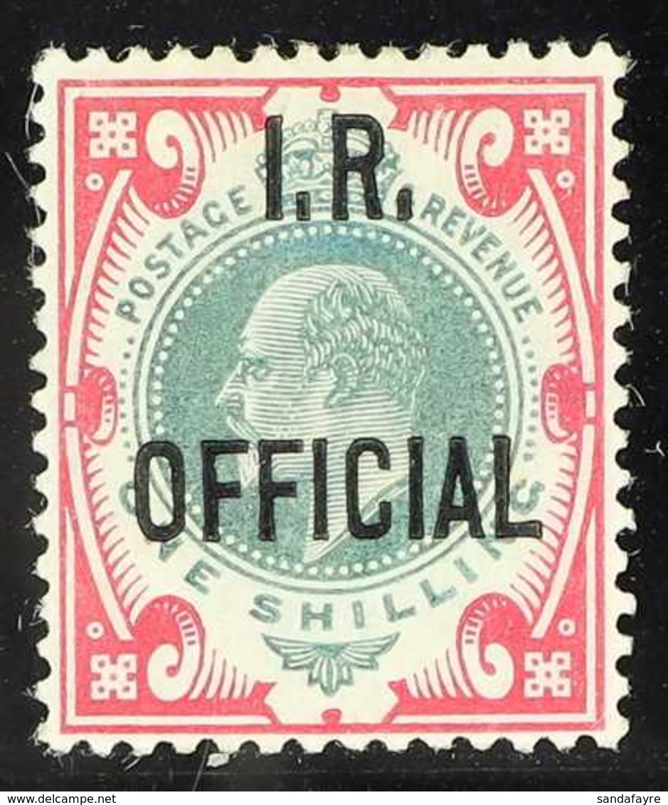 I.R. OFFICIAL 1902-04 1s Dull Green And Carmine, SG O24, Fine Mint Part OG. 2020 B.P.A. Certificate. Rare. For More Imag - Zonder Classificatie