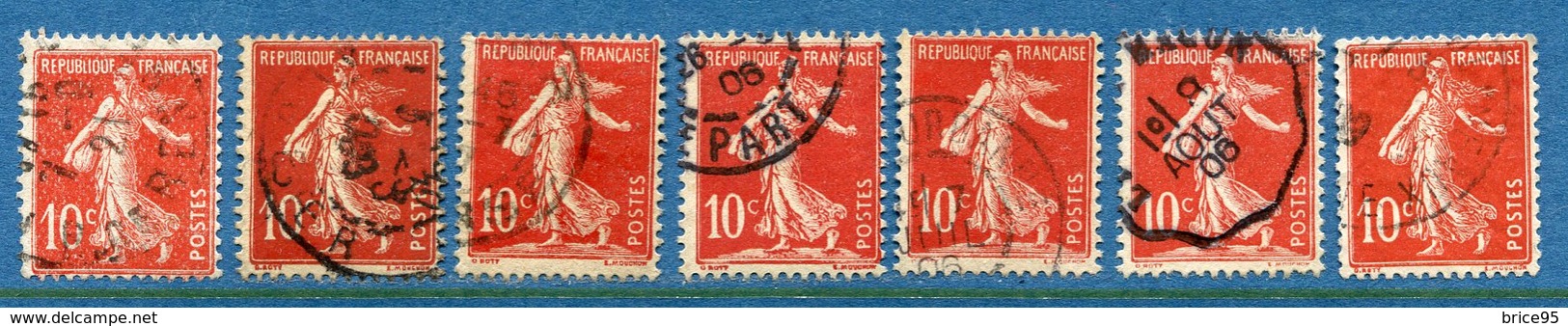 France - YT N° 135 - Oblitéré - 1906 - Usati