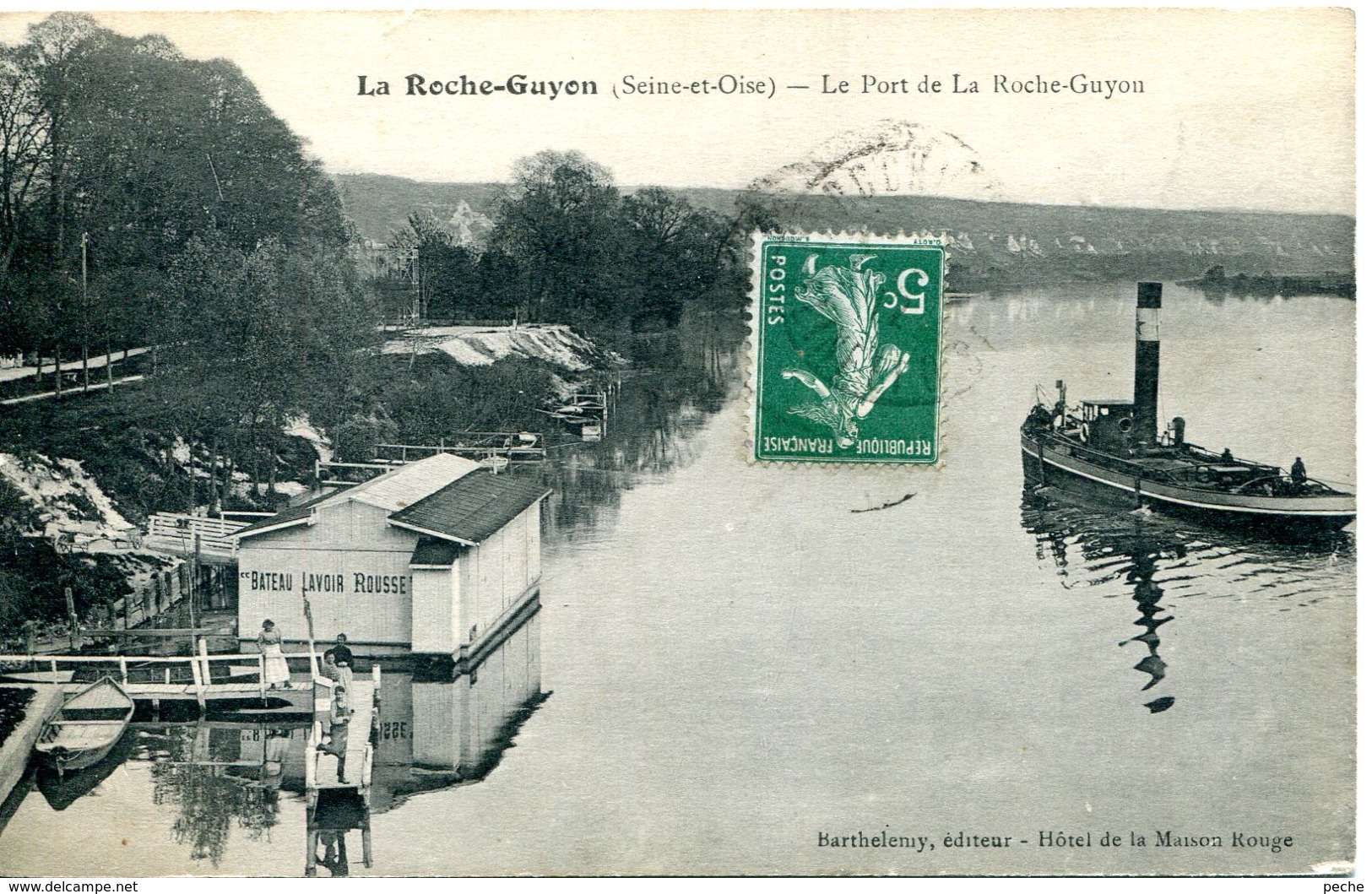 N°4078 T -cpa La Roche Guyon -le Port -remorqueur à Vapeur- - Remorqueurs