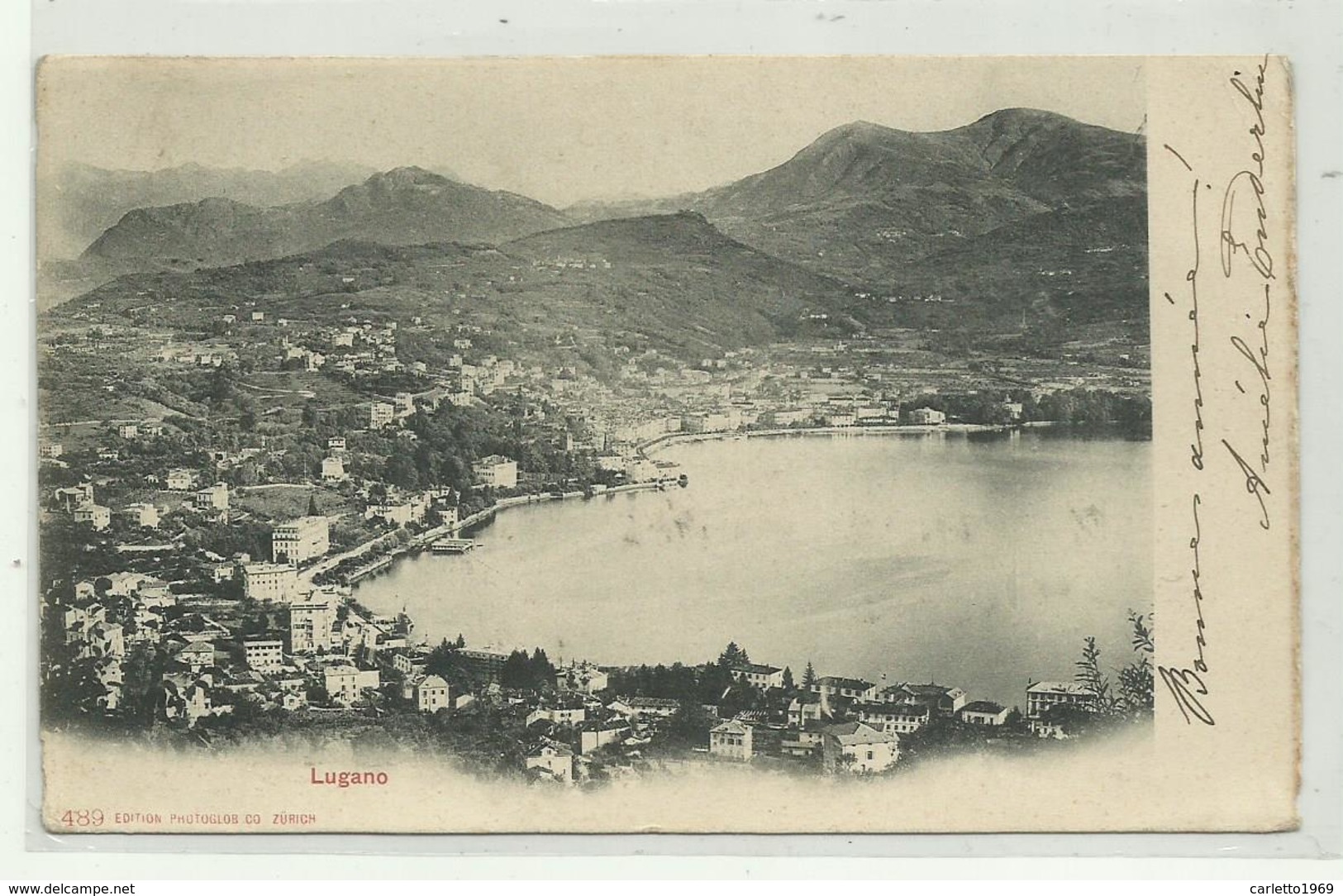LUGANO - PANORAMA 1903 VIAGGIATA  FP - Lugano