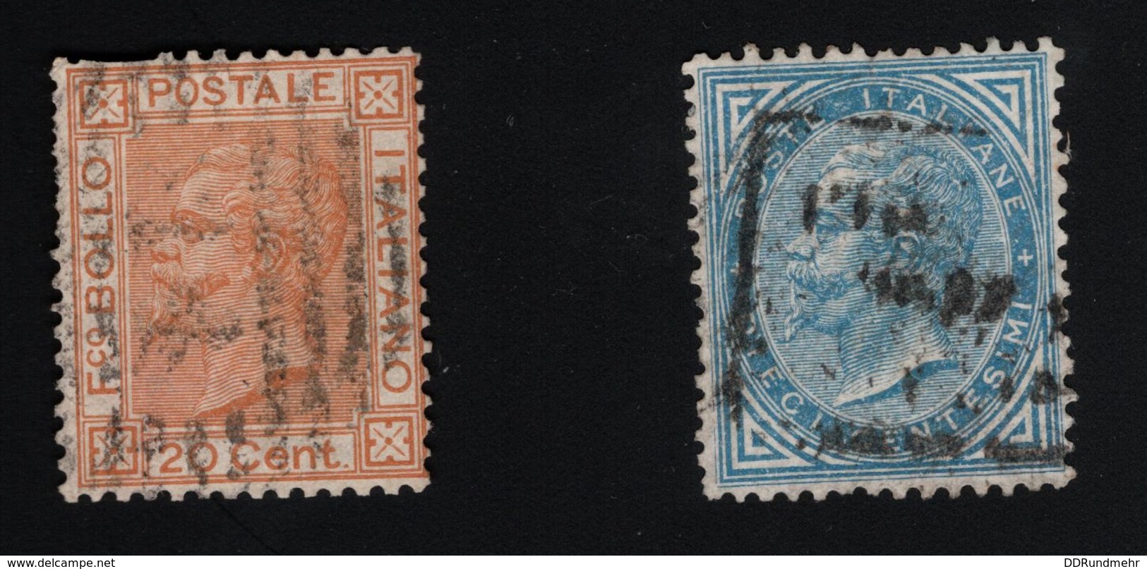 1867 April Freimarke Mi IT 26a - B Sn IT 35i - 35 Yt IT 23 - 23a Sg IT 20a - 20 - Gebraucht