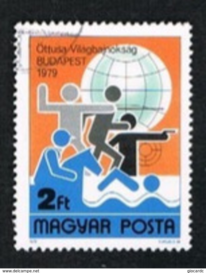 UNGHERIA (HUNGARY) - SG  3264 - 1979 PENTATHLON WORLD CHAMPIONSHIP      - USED - Usati