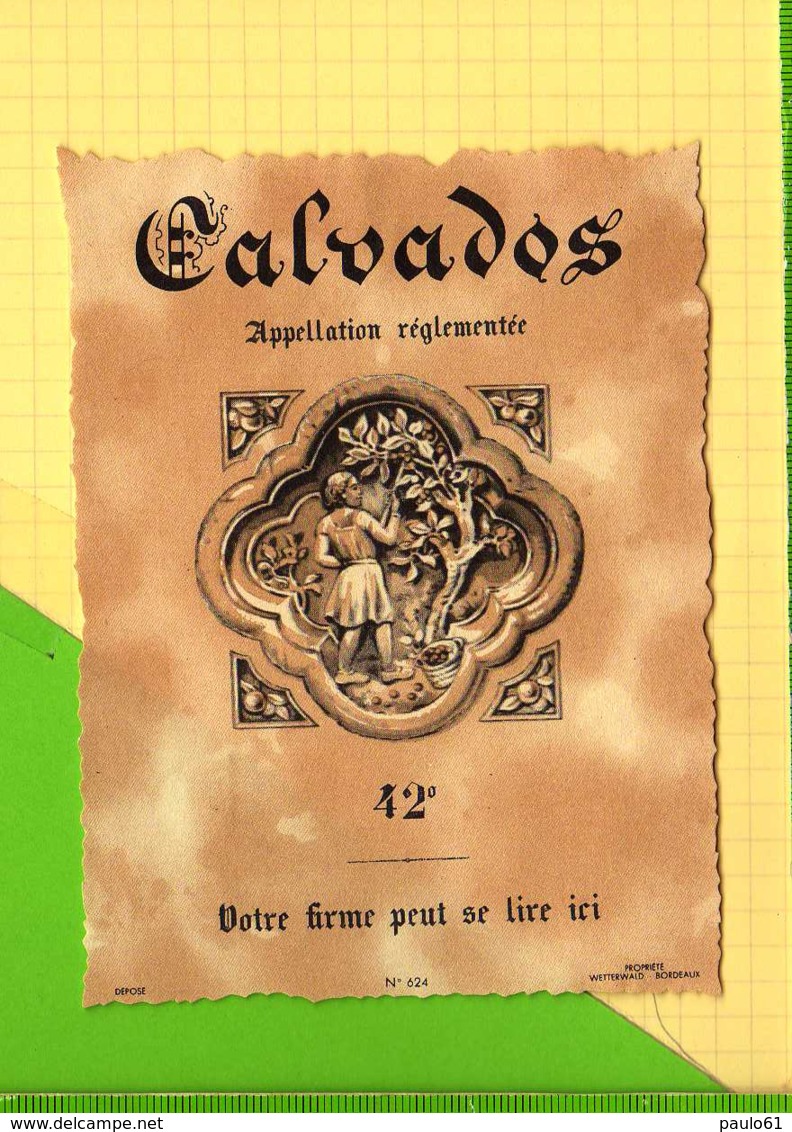 Etiquette CALVADOS   Medaillon - Rhum