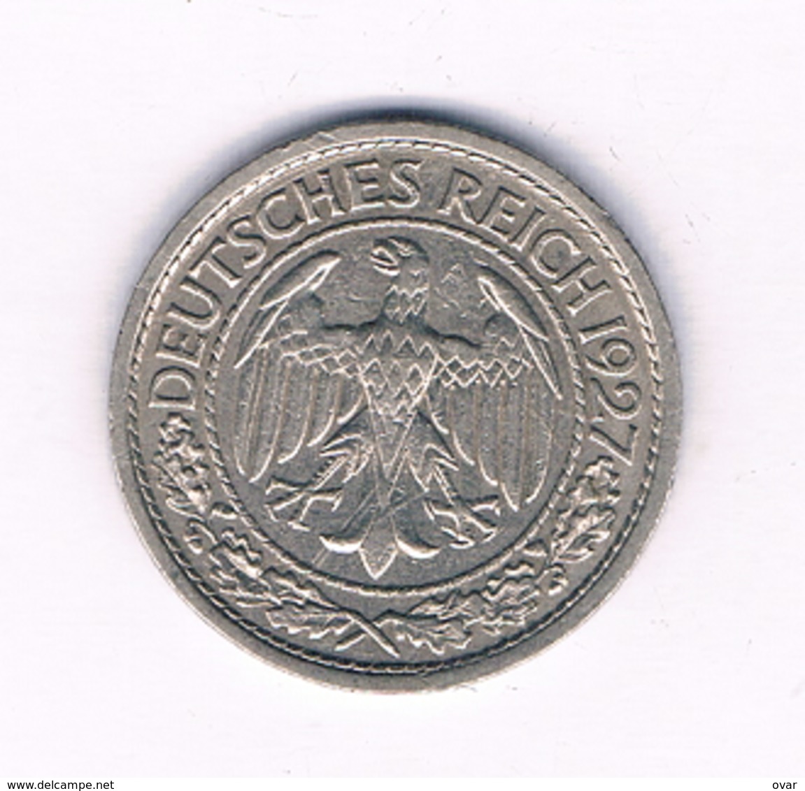 50 PFENNIG 1927 A DUITSLAND /1516/ - 50 Rentenpfennig & 50 Reichspfennig