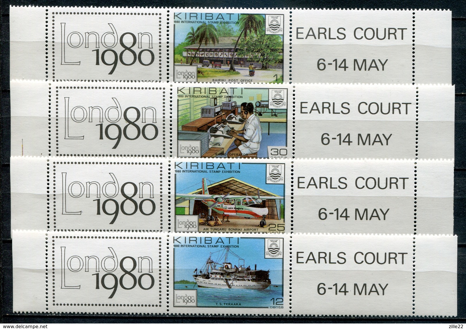 Kiribati Mi# 349-52 ZD Zf Postfrisch MNH - Postal Service - Kiribati (1979-...)